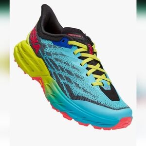 Hoka Women' Blue and Yellow Sneakers